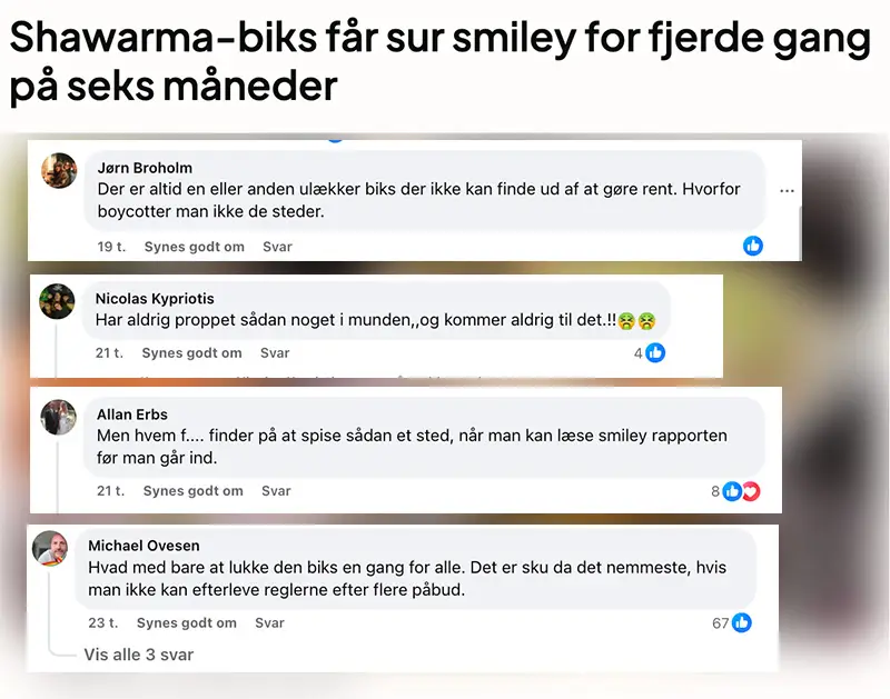 تعليقات دنماركيين على مطعم Kösem في كوبنهاجن بعد إدراجه في القائمة السوداء