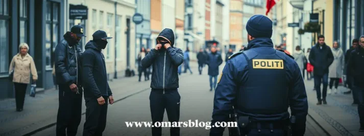 الشرطة الدنماركية في كوبنهاغن أثناء مواجهة جرائم العصابات