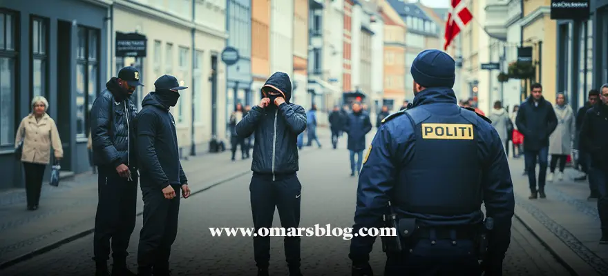 الشرطة الدنماركية في كوبنهاغن أثناء مواجهة جرائم العصابات